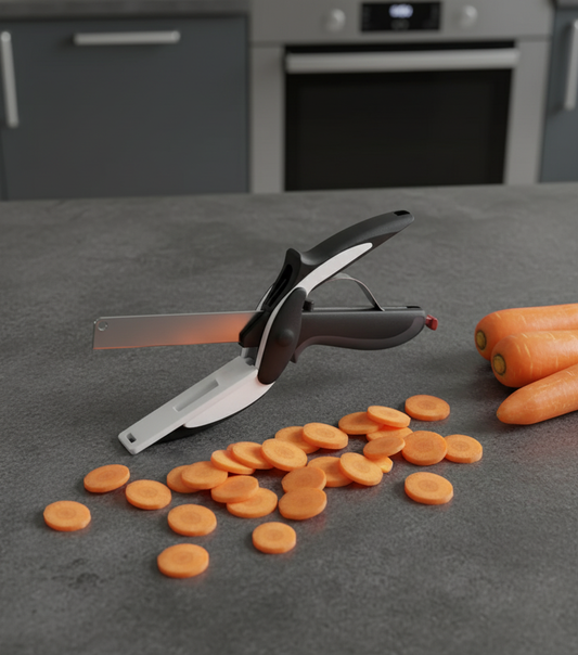 Kuchyňské nůžky s prkénkem 2v1